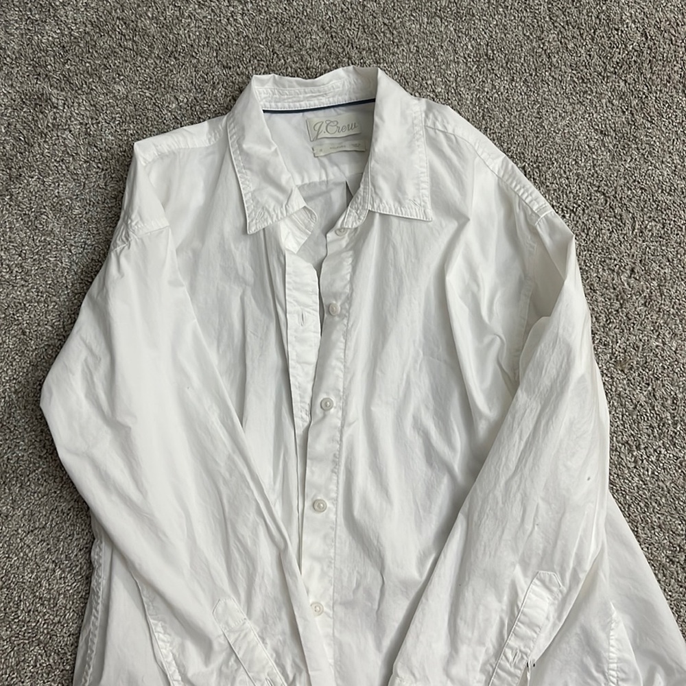 COPY - LIKE NEW — JCREW WHITE COTTON BUTTON DOWN — worn once!